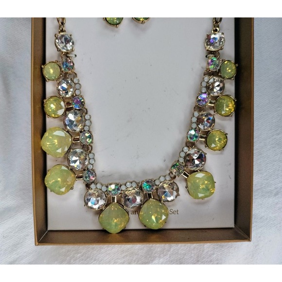 MixIt Necklace Earrings Box Set Retro Jewelry Statement Mix It Lemon Yellow Gold - Picture 6 of 15